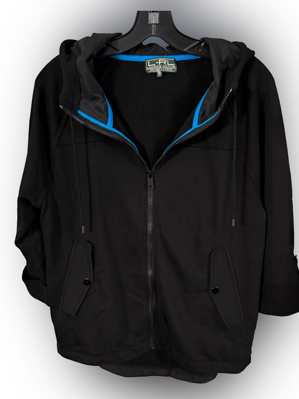 Lauren Ralph Lauren Active Women’s Full Zip Black Hoodie Sz S
